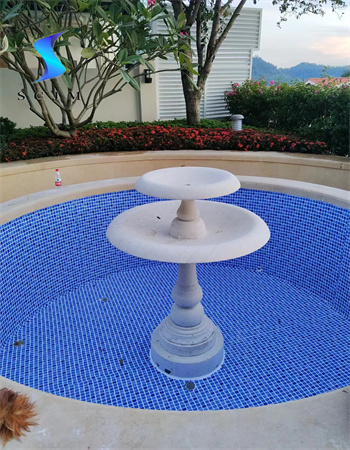 室外景觀池鋪裝防水膠膜案例